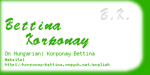 bettina korponay business card